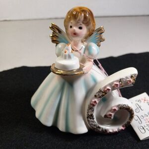 Vintage Josep Original Winged Porcelain Figurine Birthday Number 6 Doll